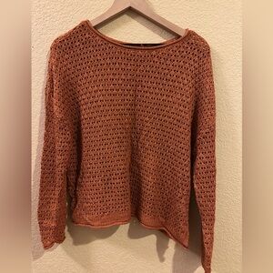 Maurices Textured Knit Sweater in Burnt Orange